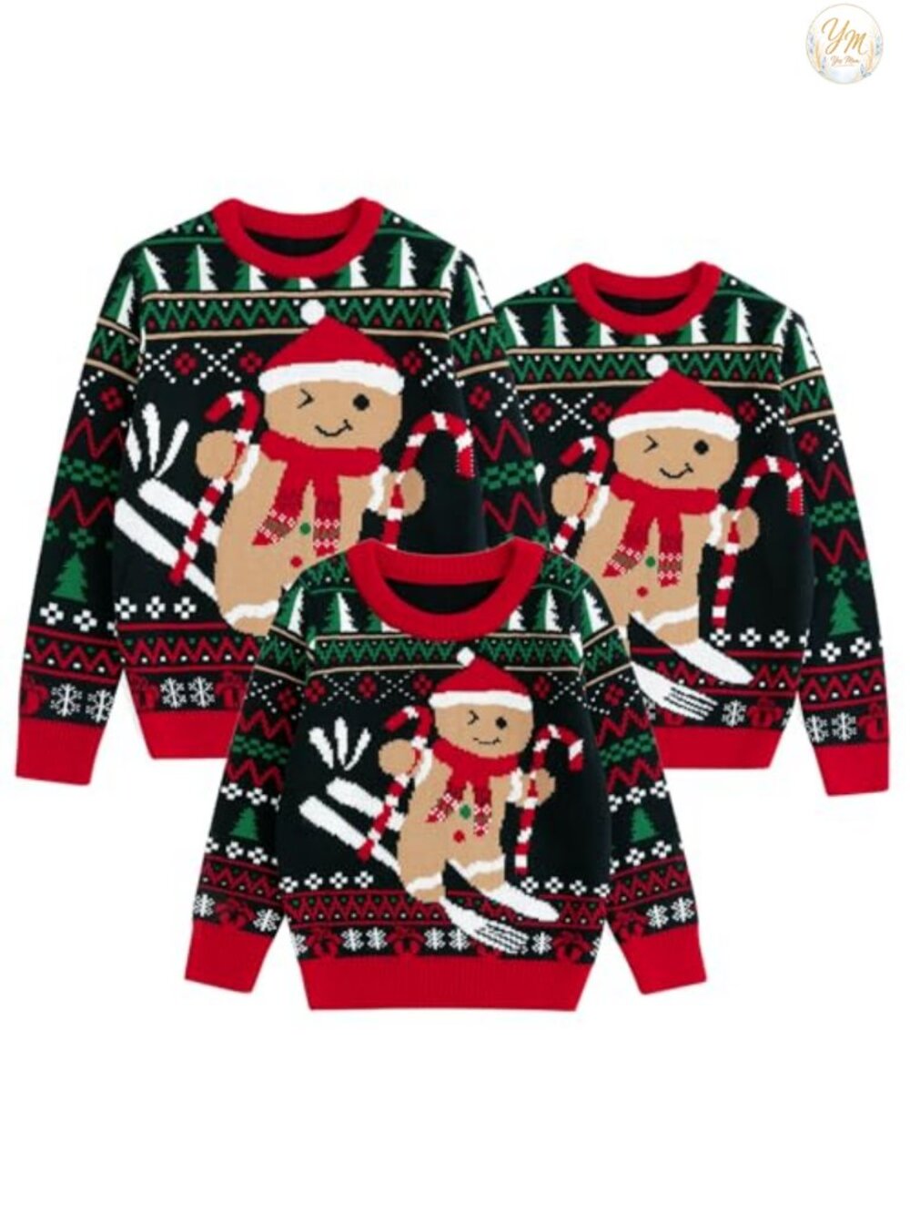 Ugly Christmas Sweater Matching Family Pullover Crewneck Long Sleeve Holiday